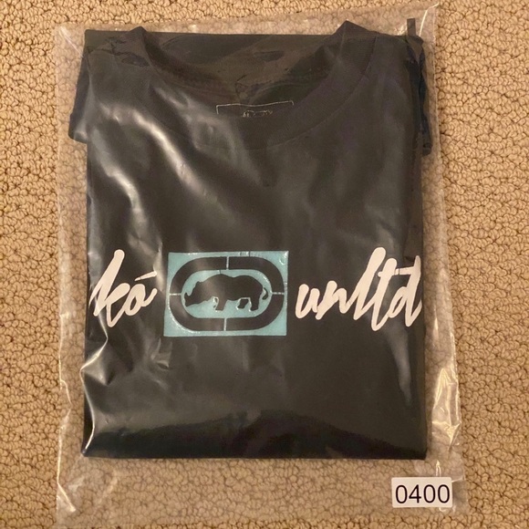 Ecko Unlimited Black Logo Tee Shirt Men M Medium - Picture 5 of 5